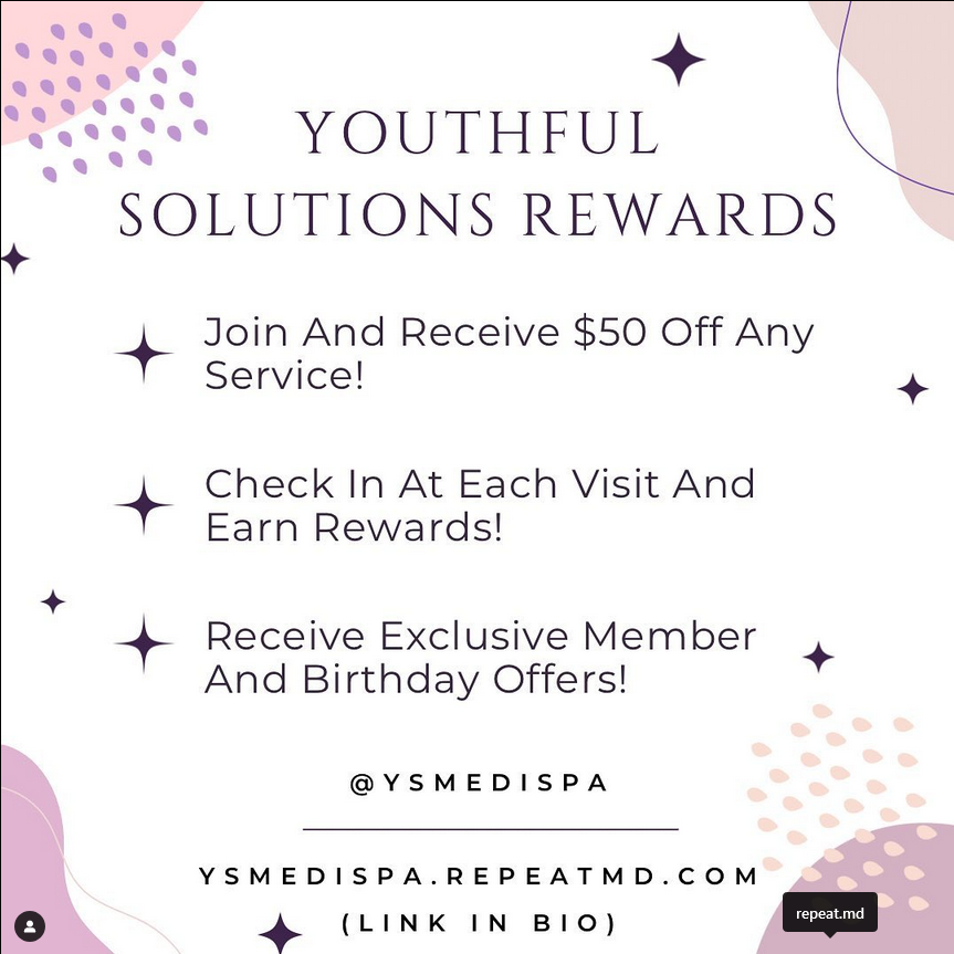 A sign that says youthful solutions rewards.