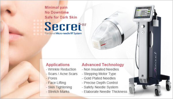 A picture of the product information for the secret microdermabrasion system.