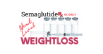 A group of empty vials with the words semaglutider rx only next level weightloss written in red.