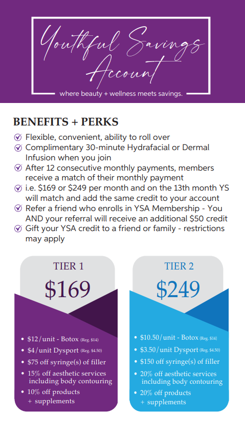 A flyer with two different types of benefits.